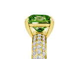 Yellow gold Princess Cut Cut Diamond Milgrain Marquise Band with Prong Setting_5