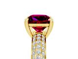 Yellow gold Princess Cut Cut Diamond Milgrain Marquise Band with Prong Setting_5