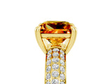 Yellow gold Princess Cut Cut Diamond Milgrain Marquise Band with Prong Setting_5
