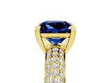 Yellow gold Princess Cut Cut Diamond Milgrain Marquise Band with Prong Setting_5