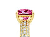 Yellow gold Princess Cut Cut Diamond Milgrain Marquise Band with Prong Setting_5