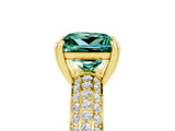 Yellow gold Princess Cut Cut Diamond Milgrain Marquise Band with Prong Setting_5