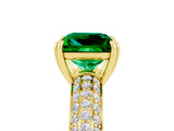 Yellow gold Princess Cut Cut Diamond Milgrain Marquise Band with Prong Setting_5