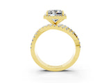 Yellow gold Princess Cut Cut Halo Split Shank Prong Setting Ring_15