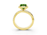 Yellow gold Princess Cut Cut Halo Split Shank Prong Setting Ring_15
