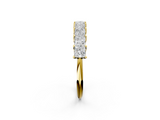 Yellow gold Princess Cut Diamond Channel Set Eternity Band with Prong Setting_6