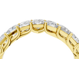 Yellow gold Princess Cut Diamond Channel Set Eternity Band with Prong Setting_8