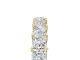 Yellow gold Princess Cut Diamond Channel Set Eternity Band with Prong Setting_9