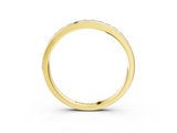 Yellow gold Princess Cut Diamond Channel Set Eternity Band_7