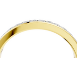 Yellow gold Princess Cut Diamond Channel Set Eternity Band_8