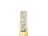 Yellow gold Princess Cut Diamond Channel Set Eternity Band_9