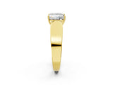 Yellow gold Princess Cut Diamond Channel Set Solitaire Ring with Four-Prong Setting_14