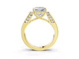 Yellow gold Princess Cut Diamond Channel Set Solitaire Ring with Four-Prong Setting_15