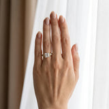 Yellow gold Princess Cut Diamond Classic Solitaire Ring with Pavé Band and Four-Prong Setting_13