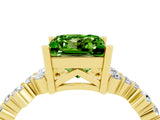 Yellow gold Princess Cut Diamond Cluster Pavé Band with Four-Prong Setting_22