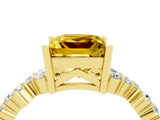 Yellow gold Princess Cut Diamond Cluster Pavé Band with Four-Prong Setting_24
