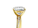 Yellow gold Princess Cut Diamond Engagement Ring with Side Stone Accents and Four-Prong Setting_102