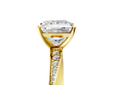 Yellow gold Princess Cut Diamond Engagement Ring with Side Stone Accents and Four-Prong Setting_30