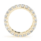 18K Yellow Gold Princess Cut Diamond Eternity Band with Channel Setting and Shared Prong