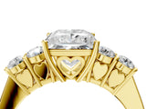 Yellow gold Princess Cut Diamond Five-Stone Prong Set White Gold Ring_56