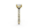 Yellow gold Princess Cut Diamond Pavé Band with Four-Prong Setting_38
