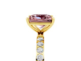Yellow gold Princess Cut Diamond Pavé Band with Six-Prong Setting_5