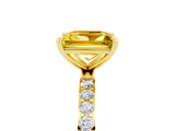 Yellow gold Princess Cut Diamond Pavé Band with Six-Prong Setting_5