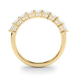 Yellow gold Princess Cut Diamond Prong Set Eternity Band 2