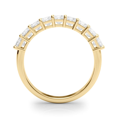 Yellow gold Princess Cut Diamond Prong Set Eternity Band 2