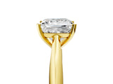 Yellow gold Princess Cut Diamond Solitaire Engagement Ring with Cathedral Setting and Four-Prong Mount_246