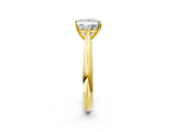 Yellow gold Princess Cut Diamond Solitaire Engagement Ring with Cathedral Setting and Four-Prong Mount_28