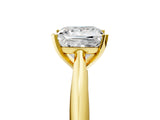 Yellow gold Princess Cut Diamond Solitaire Engagement Ring with Cathedral Setting and Four-Prong Mount_31