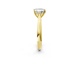 Yellow gold Princess Cut Diamond Solitaire Engagement Ring with Cathedral Setting and Four-Prong Mount_70