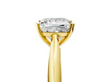 Yellow gold Princess Cut Diamond Solitaire Engagement Ring with Cathedral Setting and Four-Prong Mount_73