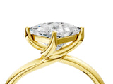 Yellow gold Princess Cut Diamond Solitaire Engagement Ring with Four-Prong Setting and Classic Band_24