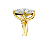Yellow gold Princess Cut Diamond Solitaire Engagement Ring with Four-Prong Setting and Classic Band_25