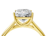 Yellow gold Princess Cut Diamond Solitaire Engagement Ring with Tapered Plain Band and Four-Prong Setting_23