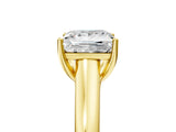 Yellow gold Princess Cut Diamond Solitaire Engagement Ring with Tapered Plain Band and Four-Prong Setting_24