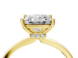 Yellow gold Princess Cut Diamond Solitaire Ring with Classic Band and Four-Prong Setting_12