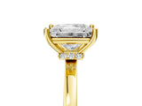 Yellow gold Princess Cut Diamond Solitaire Ring with Classic Band and Four-Prong Setting_13