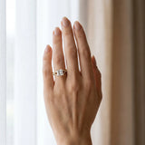 Yellow gold Princess Cut Diamond Solitaire Ring with Four-Prong Setting and Twisted Pavé Band_13