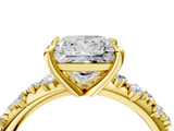 Yellow gold Princess Cut Diamond Vine Band with Four-Prong Setting_48
