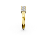 Yellow gold Princess Cut Five-Stone Diamond White Gold Band with Prong Setting_116