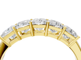 Yellow gold Princess Cut Five-Stone Diamond White Gold Band with Prong Setting_118
