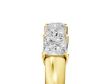 Yellow gold Princess Cut Five-Stone Diamond White Gold Band with Prong Setting_119
