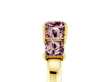 Yellow gold Princess Cut Five-Stone Morganite Ring with Classic Prong Setting_11