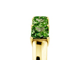 Yellow gold Princess Cut Five-Stone Peridot Band with Prong Setting_11