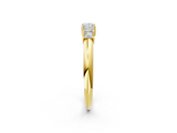 Yellow gold Princess Cut Five-Stone Prong Set Diamond Band_22