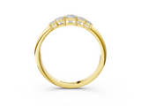 Yellow gold Princess Cut Five-Stone Prong Set Diamond Band_23