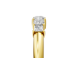 Yellow gold Princess Cut Five-Stone Prong Set Diamond Band_25
